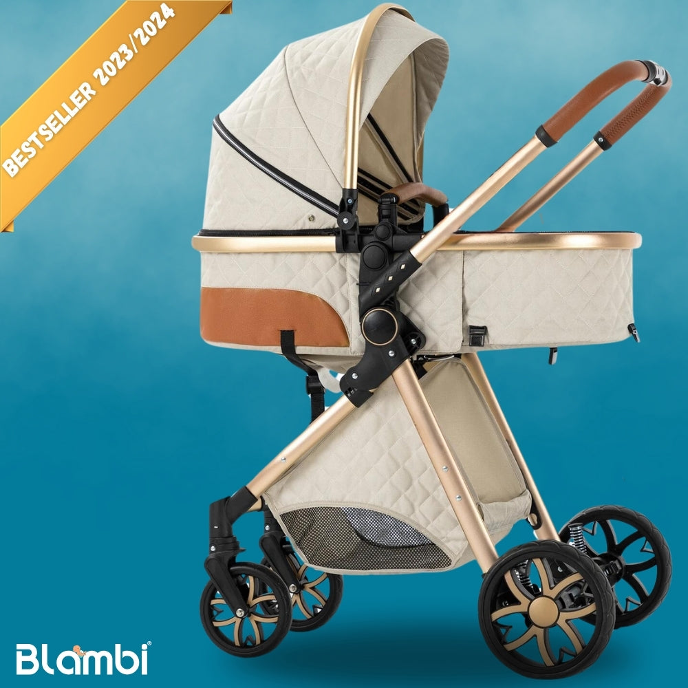 Der Blambi® Luxus Kombi-Kinderwagen Premium 3in1 "Sirius Pro 2" erwies sich dank seiner herrlichen Qualität als Bestseller in den Jahren 2023/2024. Seine überzeugende Sicherheit und das ausgezeichnete Preis-Leistungs-Verhältnis machten ihn zur ersten Wahl für Eltern weltweit.
