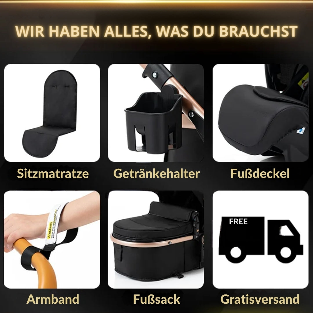 Blambi® Kombi-Kinderwagen 3in1 "Nova"