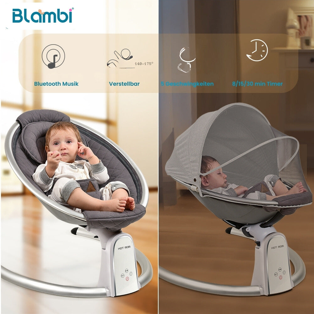 Blambi® Elektrische Babywippe mit Bluetooth
