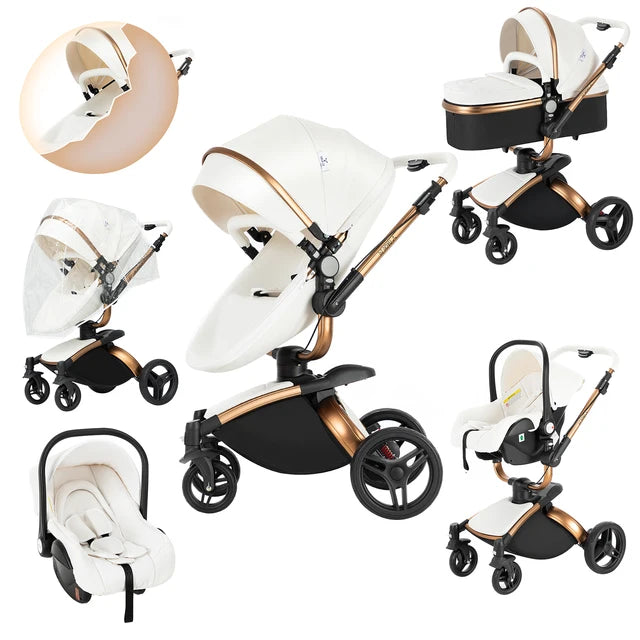 Blambi® Kombi Kinderwagen Premium 3in1 "Swivel 360°"