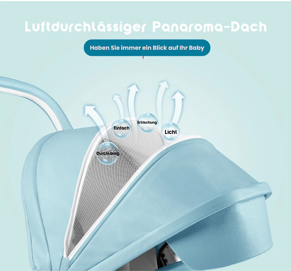 Blambi® Premium Kombi-Kinderwagen "Signature Series" 360 Grad Drehbar