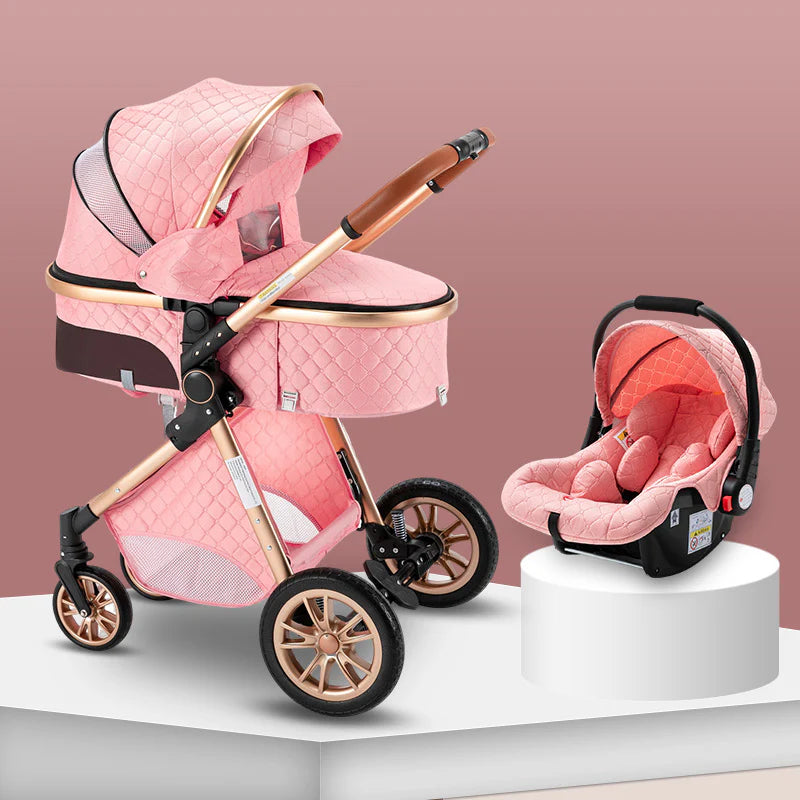 Blambi® Luxus Kombi-Kinderwagen Premium 3in1 "Sirius Pro 2"