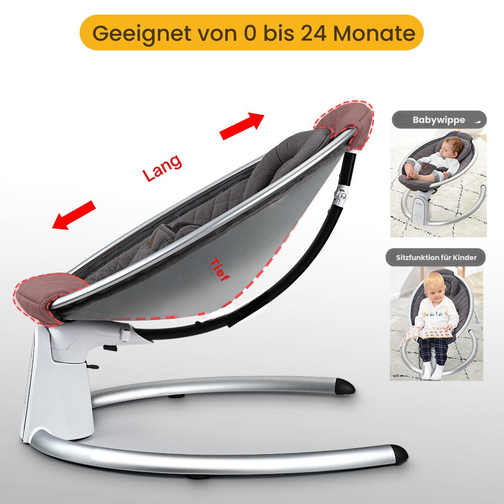 Blambi® Elektrische Babywippe mit Bluetooth
