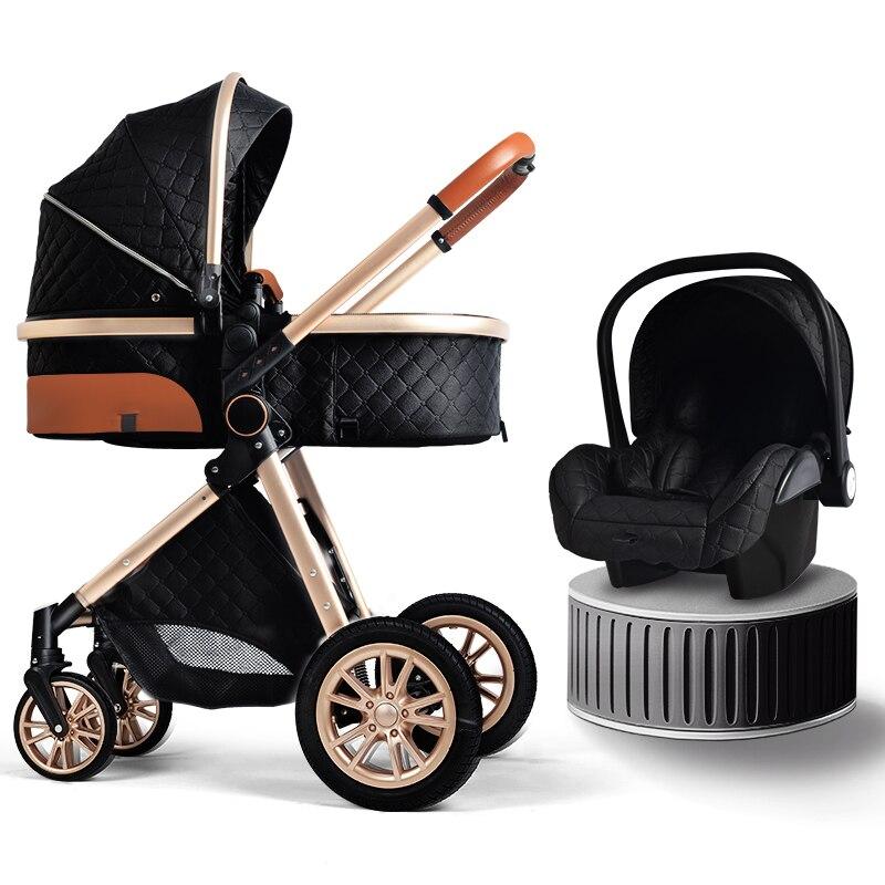 Blambi® Luxus Kombi-Kinderwagen Premium 3in1 "Sirius Pro 2"