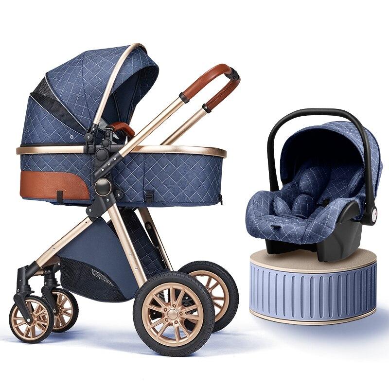 Blambi® Luxus Kombi-Kinderwagen Premium 3in1 "Sirius Pro 2"