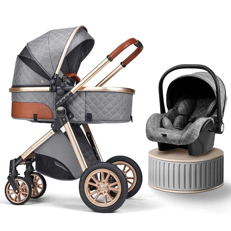 Blambi® Luxus Kombi-Kinderwagen Premium 3in1 "Sirius Pro 2"