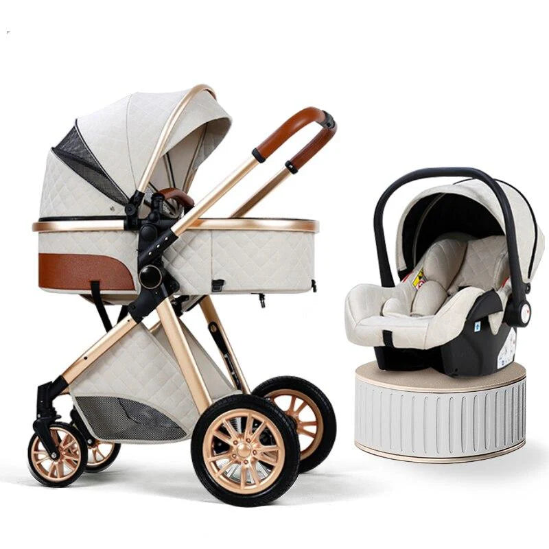Blambi® Luxus Kombi-Kinderwagen Premium 3in1 "Sirius Pro 2"