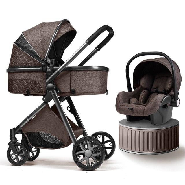 Blambi® Luxus Kombi-Kinderwagen Premium 3in1 "Sirius Pro 2"