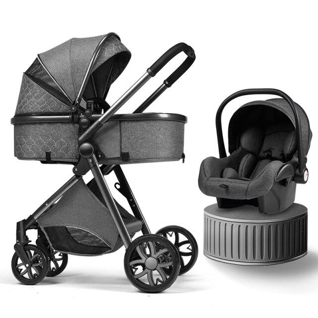 Blambi® Luxus Kombi-Kinderwagen Premium 3in1 "Sirius Pro 2"