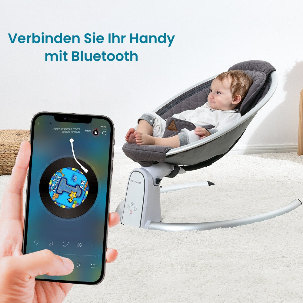 Blambi® Elektrische Babywippe mit Bluetooth