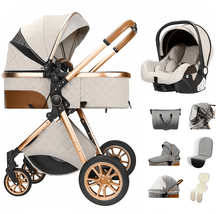 Blambi® Luxus Kombi-Kinderwagen Premium 3in1 "Sirius Pro 2"