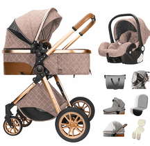 Blambi® Luxus Kombi-Kinderwagen Premium 3in1 "Sirius Pro 2"