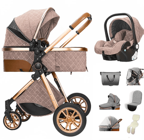 Blambi® Luxus Kombi-Kinderwagen Premium 3in1 "Sirius Pro 2"