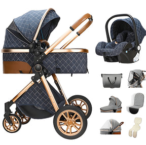 Blambi® Luxus Kombi-Kinderwagen Premium 3in1 "Sirius Pro 2"