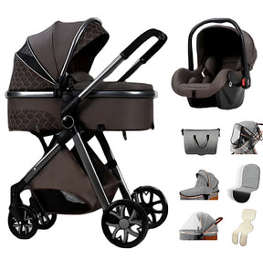 Blambi® Luxus Kombi-Kinderwagen Premium 3in1 "Sirius Pro 2"