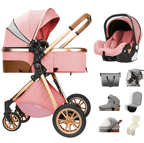 Blambi® Luxus Kombi-Kinderwagen Premium 3in1 "Sirius Pro 2"
