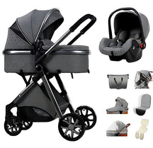 Blambi® Luxus Kombi-Kinderwagen Premium 3in1 "Sirius Pro 2"